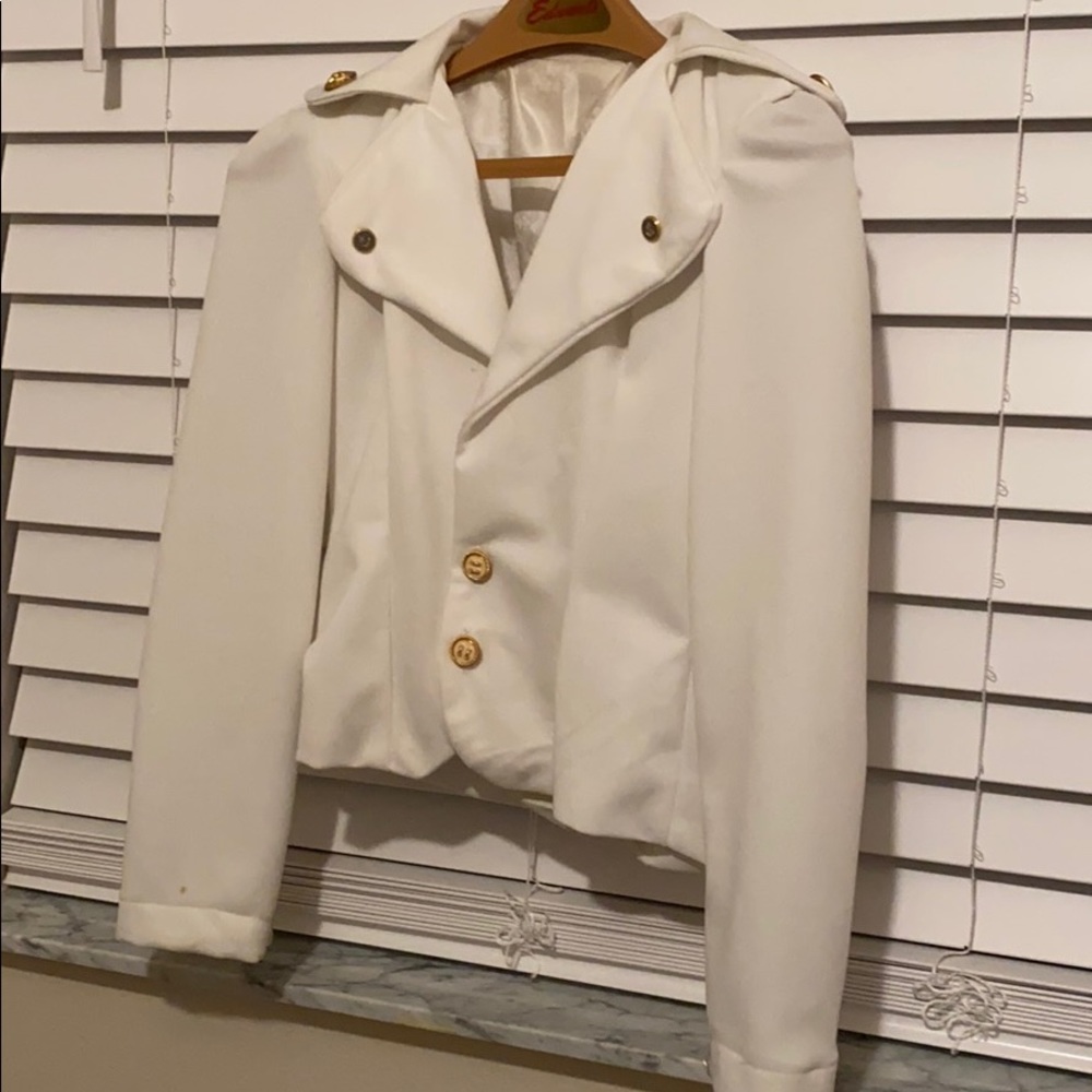 Handmade custom navy jacket